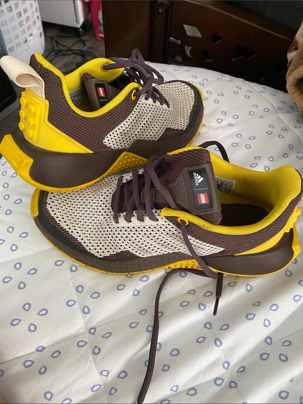 Lego Men’s Yellow, Brown & White Athletic Sneakers